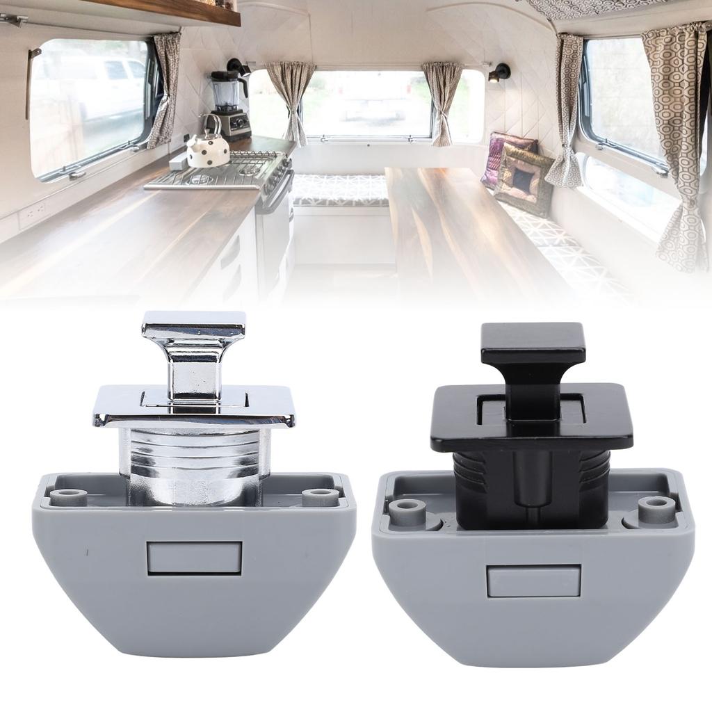 RV Push Cabinet Lock Metal Push Button Keyless Cupboard Drawer Compartment Latch Lock Catch for Cara