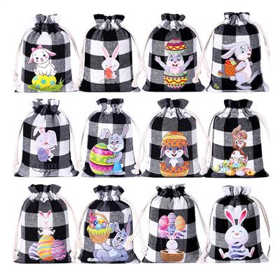 Easter Drawstring Bag Easter Treat Sacks Bags Set Of 12 Drawstring Bags Easter Bunny Pouches Jewelry Storage Pouch Treat Candy