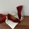 2025 new autumn suede round head outer slope heel suede word with versatile niche evening breeze shallow mouth women's single shoes