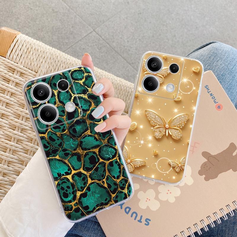 Leopard Mjukt Transparent Silikonfodral För Xiaomi Redmi Note 13 14T 15 Samsung A55 A35 S24 FE S25 iPhone Huawei Honor 200 Kameraskydd Stöttåligt Skydd