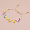 Daisy Peach Blossom DIY Bracelet Kit: Hand-Woven Friendship Gift for Girlfriend