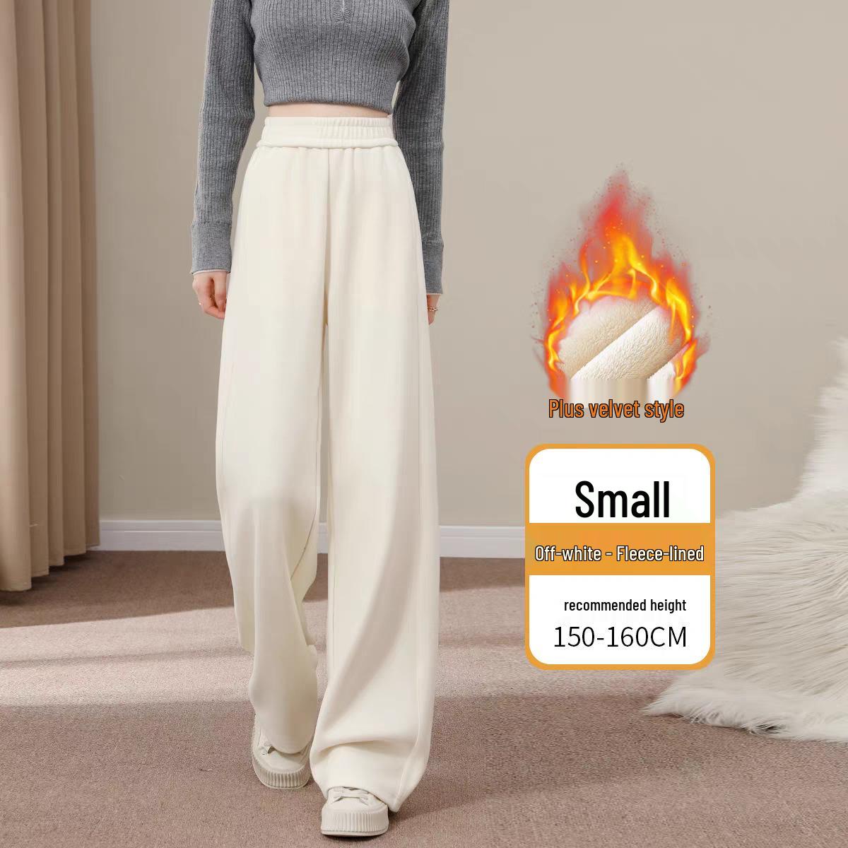 2025 Women s Wide-Leg Casual Wool-Blend Pants: Stylish and Relaxed for Autumn/Winter M