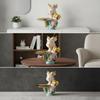Deer Figurine with Tray Beautiful Deer Statue with Tray Tabletop Organizer Lovely Compact for Entryway, Dresser