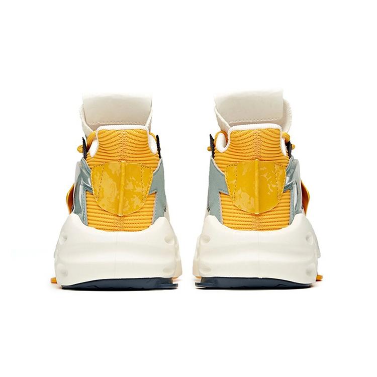 Anta C37 Series Dominance Collection Mid top Skateboard Shoes Men's White Yellow 912118089-2