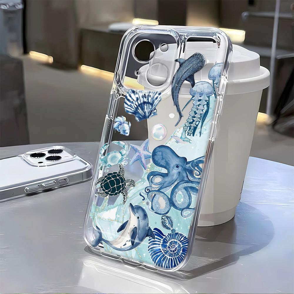 Maritime World Shockproof Case For iPhone 16 Pro Max 15 14 13 12 11 XS X XR 16 Plus Transparent Bumper Cover