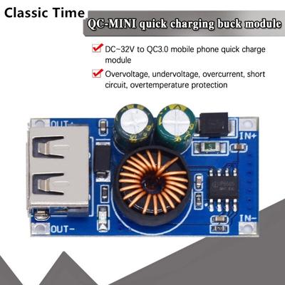 Modulo Step-Down USB DC da 12V 24V a QC2.0 QC3.0 Scheda di Ricarica Rapida