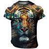 Vintage 3D Animal Men's Clothing Summer Breathable Men's T-Shirt Hip Hop Fashion Men Top Trend O-Neck Men Short Sleeve