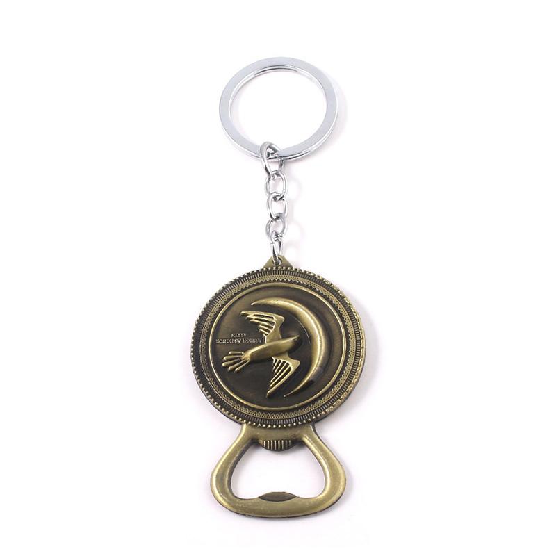 Classic Movie Dragon Shape Keychain Wolf Head Pendant Fashion Trend Bottle Opener Keyring for Fan Collectible Accessories