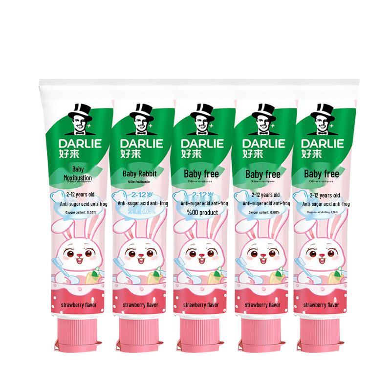 Darlie Baby Bunny Kids Anti-Cavity Fluoride Toothpaste 5-Pack