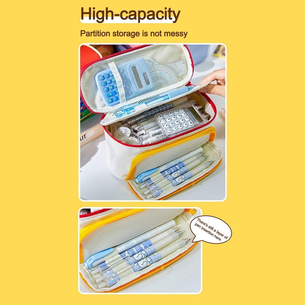 Dirt-resistant Capibara Pencil Case Large Capacity Stationery Bag New Pencil Pouch  Gifts