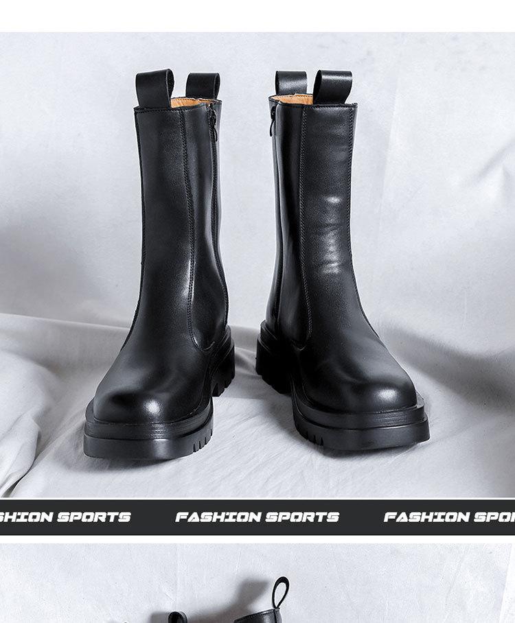 Pánské módní kotníkové boty s kulatou špičkou a vysokým svrškem 70181-R podzim 2024