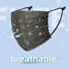 Sexy Face Covering Sparkling Rhinestone Nightclub Music Festival Party Costume Face Mask  Women