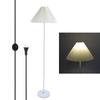 Modern Floor Lamp Multipurpose Stylish Minimalist Fabric Round Lamp Shade Standing Lamp for Living R