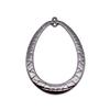 Irregular Oval Frame Connectors Moon Hammered Texture Links For Earring Making