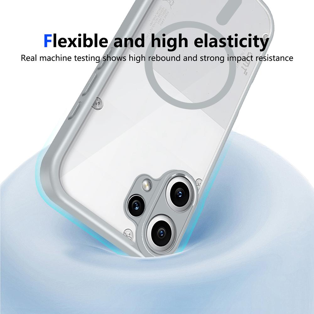 KEYSION Transparent Magnetic Phone Case for Nothing CMF Phone 2 Pro 1 Silicone+PC HD Clear Shockproof Cover for CMF Phone 1 2Pro