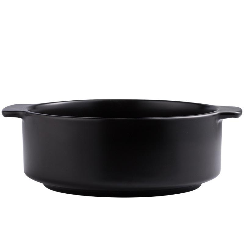 Nordic Creative Double-Ear Ceramic Soup Bowl