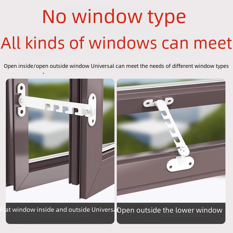 Blocare de siguranță pentru copii pentru ferestre și uși - cârlig de sprijin rezistent la vânt