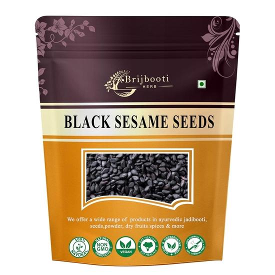 Birju Mahavir Natural Black Sesame Seeds | Kaale Til | 200 Gram | Till Kale 200GM
