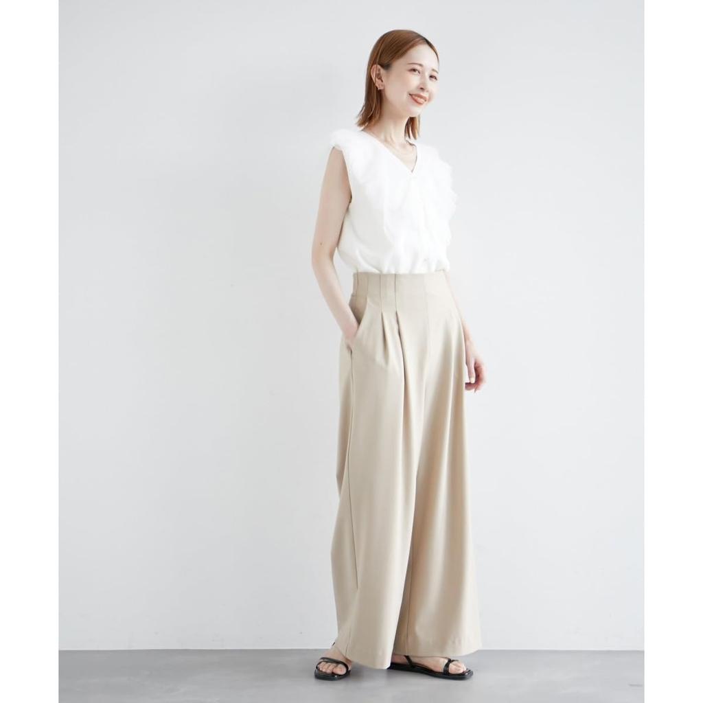 ROPE PICNIC emur Tulle Frill Knit, Women's, GDM24520, Off-White (15)