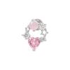 Sweet Pink Zircon Titanium Ear Stud Set: Butterfly, Heart & Cat Paw Designs