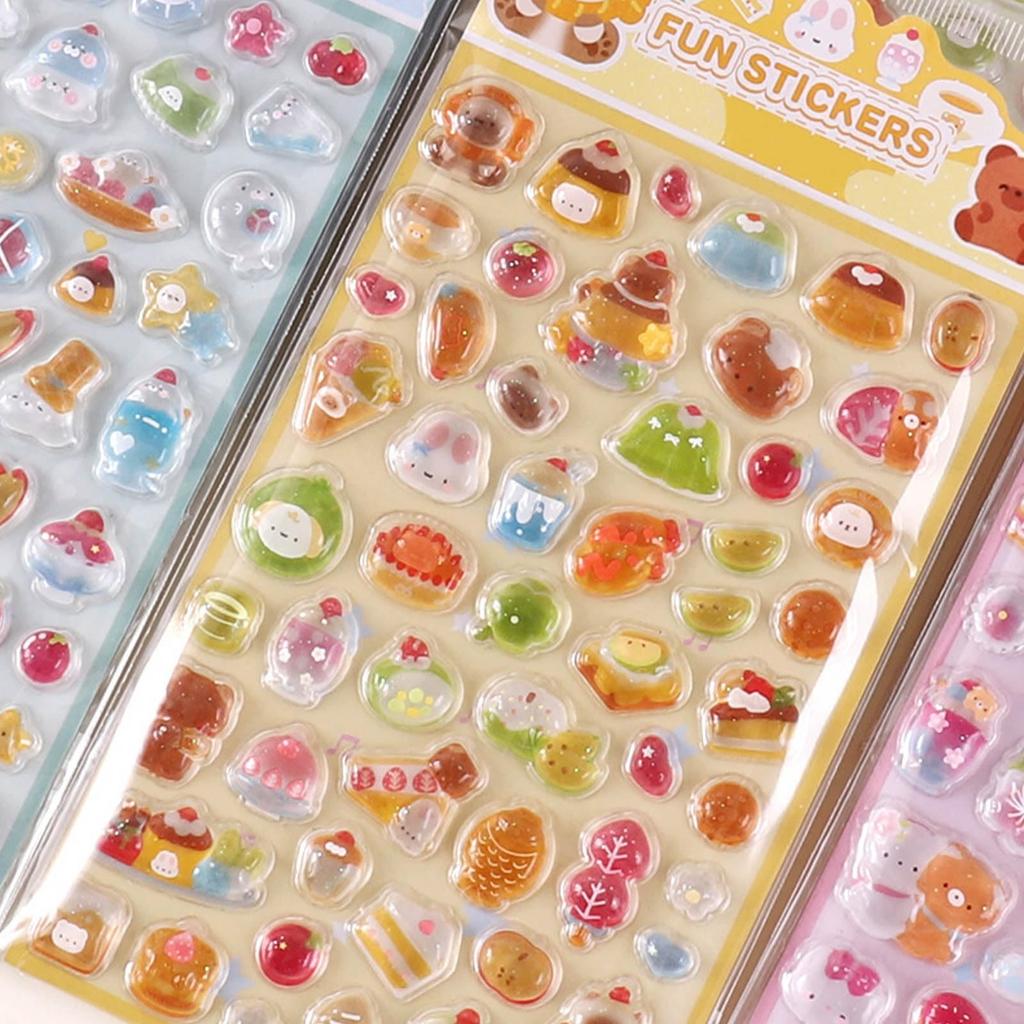 Refoiner Stickers Cute and Stylish 3D Stickers with Puffy Character Designs Perfect for DIY Water and Cell Phones Adhesive and Gift Ideas Multiple