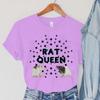 Ratten-T-Shirts für Damen, Rattenkönigin-Kleidung, Harajuku-Sterne-T-Shirts, Vintage-Tiermode, weibliche T-Shirts, Ratte, lässige Damen-T-Shirts