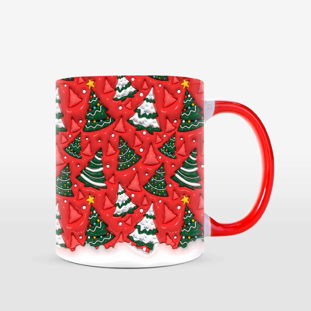 3D Christmas Christmas Ceramic Coffee Mug Tree Yeti Coffee Tea Cup Old Man