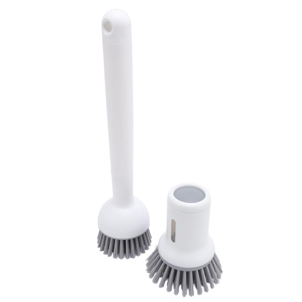 2 Pcs Soap Dispensing Dish Brush Long Handle and Palm Brushes Rotating Head Dish Scrub Brush for Kit