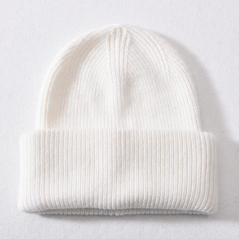 Angora Knitted Hat Angola Fashion Commuter Warm Face Small Solid Color Wool Hat
