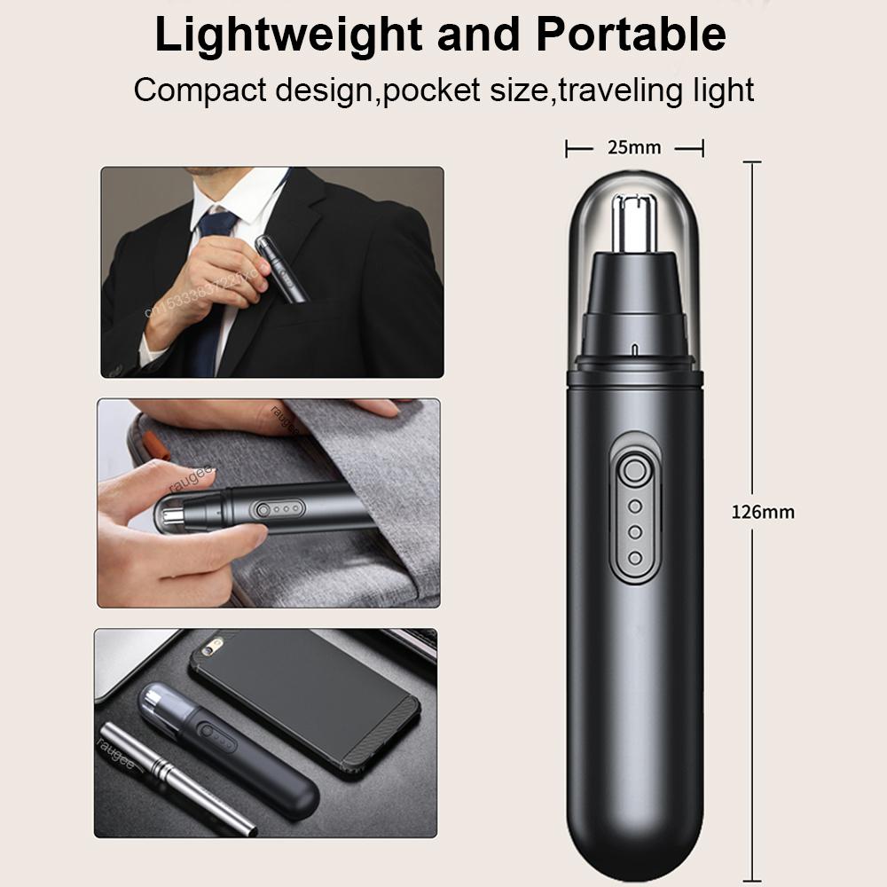 Electric Nose Hair Trimmer for Men Portable Mini Nose Hair Remover USB Rechargeable Trimmer for Nose and Ears Mini Hair Cutter