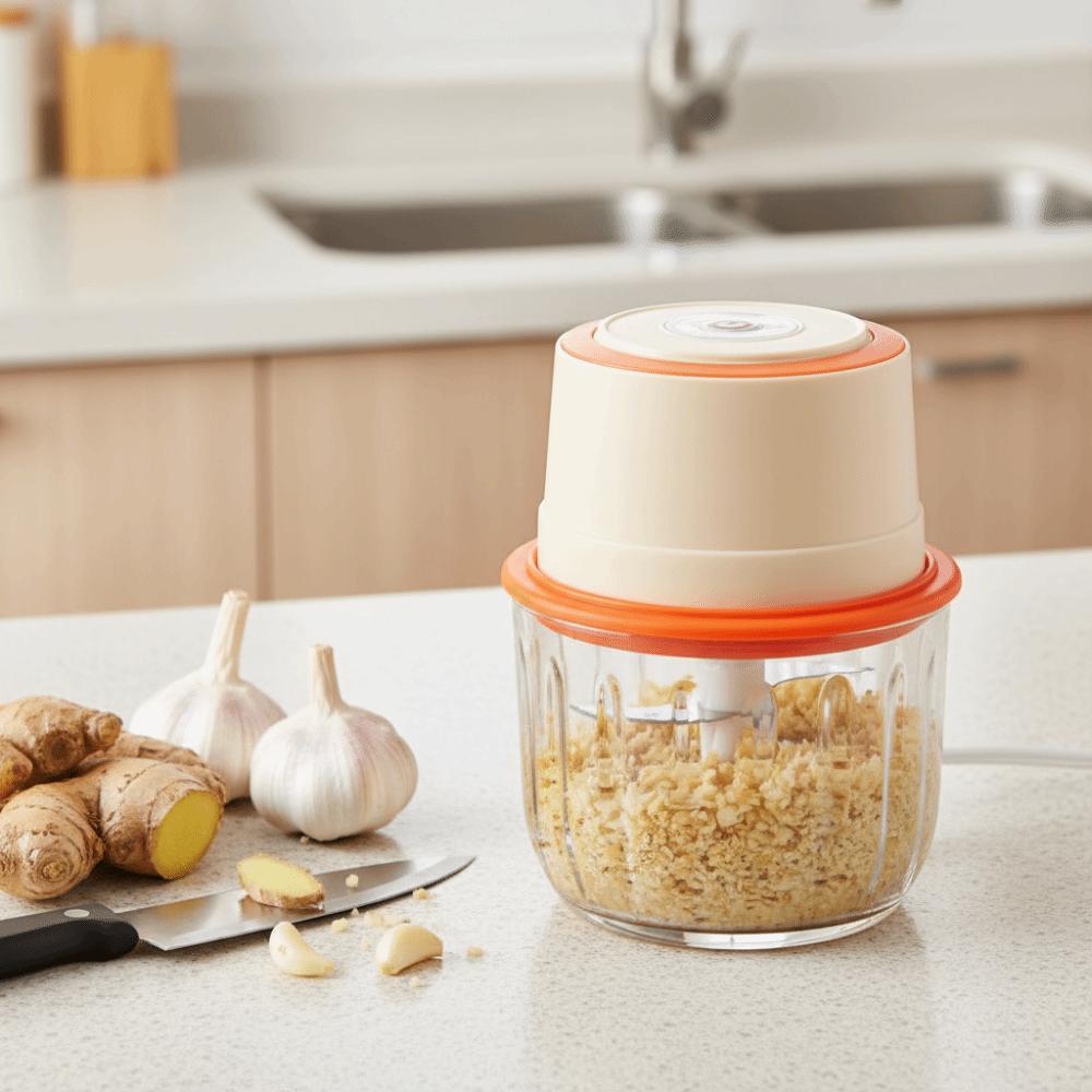 Glass Cup Electric Meat Grinder 350ML Vegetable Processor Kitchen Food Chopper Chili Sauce