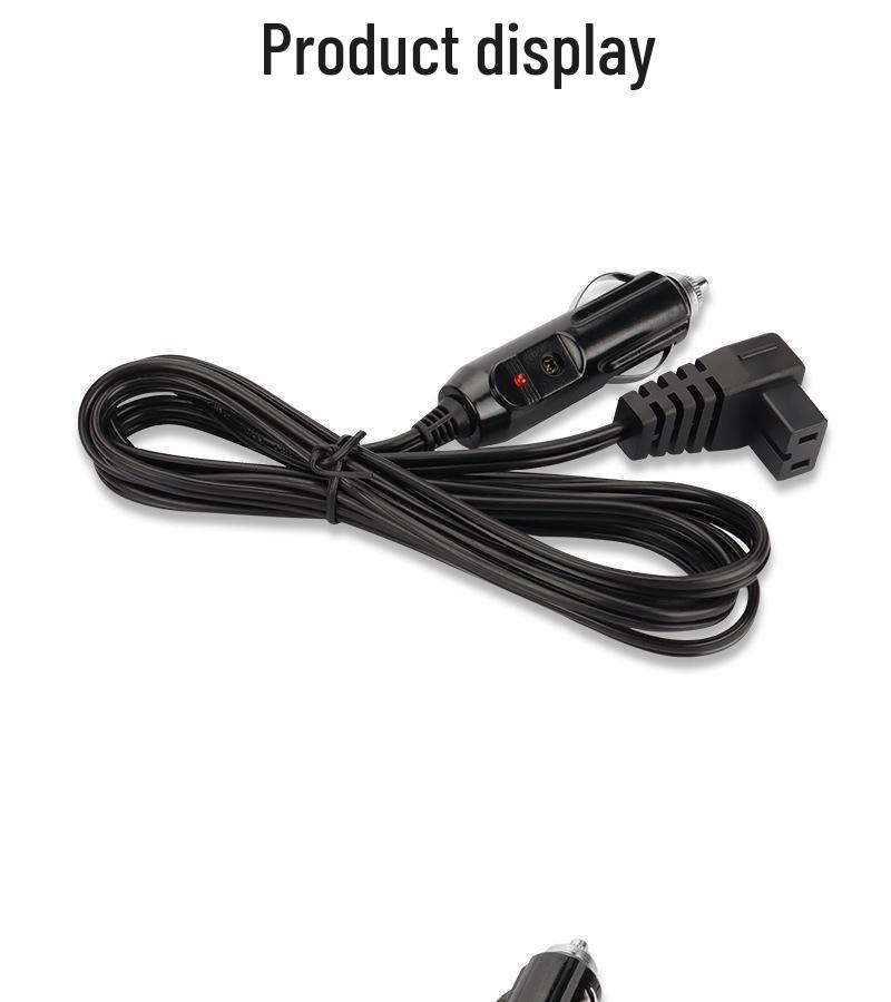 In-Stock Car Refrigerator Power Cord - 12V/24V Compressor Line with C-Shaped Big Head