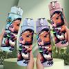 1PC Cute Beaver Backpack Cartoon Print 750ml Color Plastic Sports Water Bottle Leakproof Flip Straw Lid Suitable for Sports Office Home Use