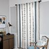 American Printed Rod Pocket Curtain Light Filtering Drapes Bedroom Balcony Premium Cotton Blend Fabric