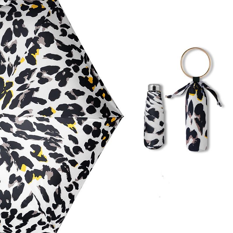Mini Pocket Rain Umbrella 6 Ribs Luxury Women Umbrellas Printed Bracelet Anti UV Parasol Fashion Sun Protection Small Umbrella