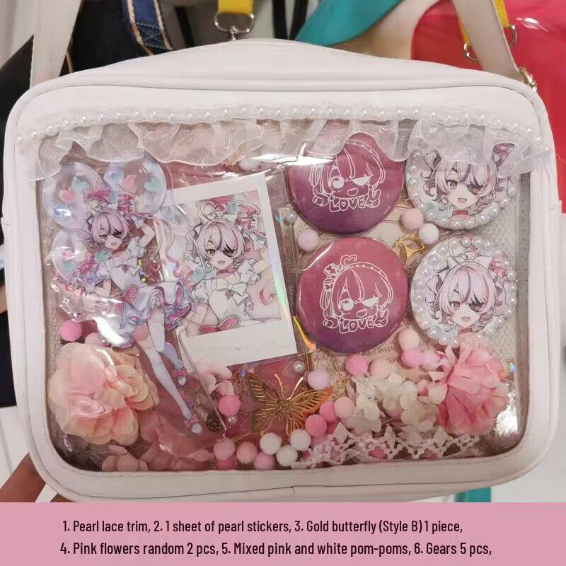 Decoration Filler Material Pack: DIY Handmade Accessories Set with Tanmei Zha Background Paper and Bag