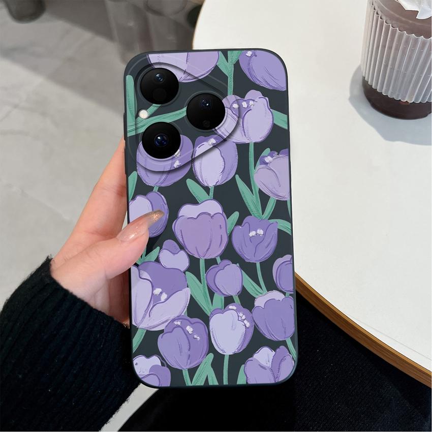 Beautiful Butterfly Flowers Fashion Case For Huawei Pura 80 Pro Plus Honor X7d X9d X20 V40 Phone Cover Liquid Silicone Anti Slip Shell For Huawei Capa