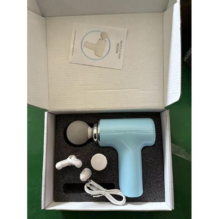 Portable Massage Gun with 4 Interchangeable Heads & LED Display - Full Body Percussion Massager for Deep Muscle Relaxation