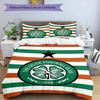 Celtic Football Club Crest Printed Pattern Duvet Cover Set – Includes 1 Duvet Cover and 2 Matching Pillowcases Bedroom Decor Christmas Gifts