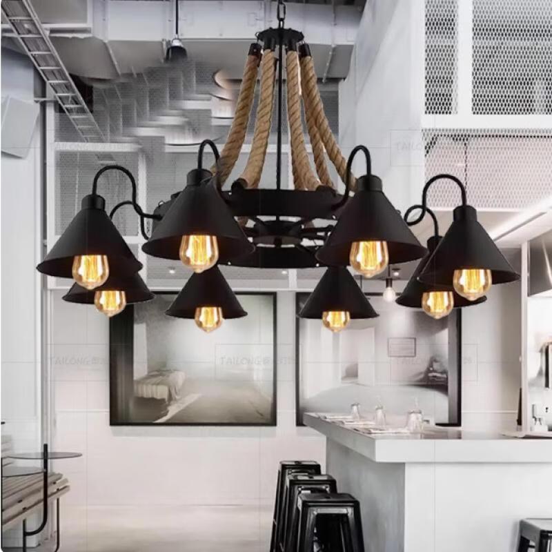 Industrial Style Iron Rope Pendant Lamp