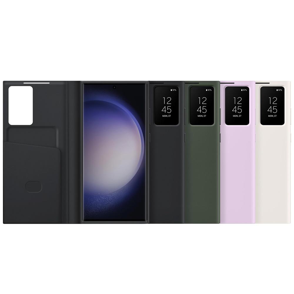 Original Samsung Galaxy S23 S23+ S23 Plus S-View Wallet Case Cover Card Holder Pocket Protective Cover with Smart Small Screen View For S23 S23+