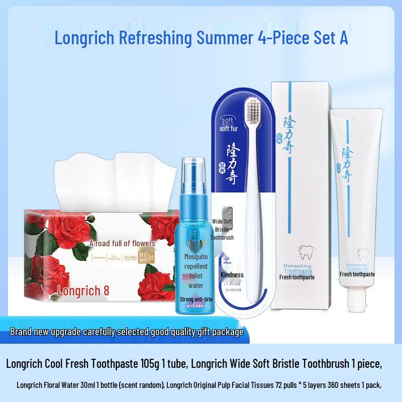 Longliqi Refreshing Summer Personal Care Gift Set (4-Piece)