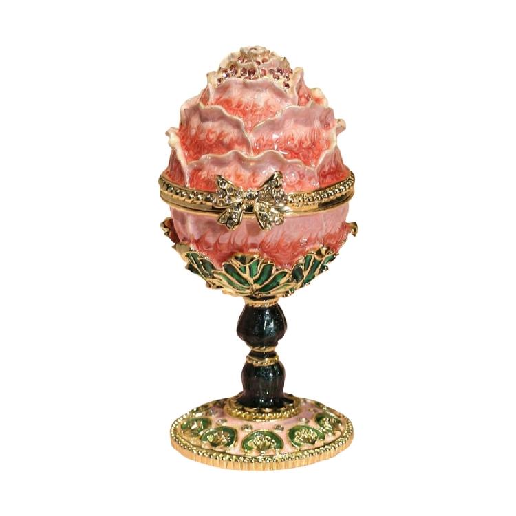 

Unique Footed Eggs Shaped Storage Case Measuring Portable Size For Safekeeping Jewelry Items And Decorations розовый