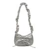 Chic And Fashionable Pleated Moon Bag For Women With Soft Pu Material In Various Shades