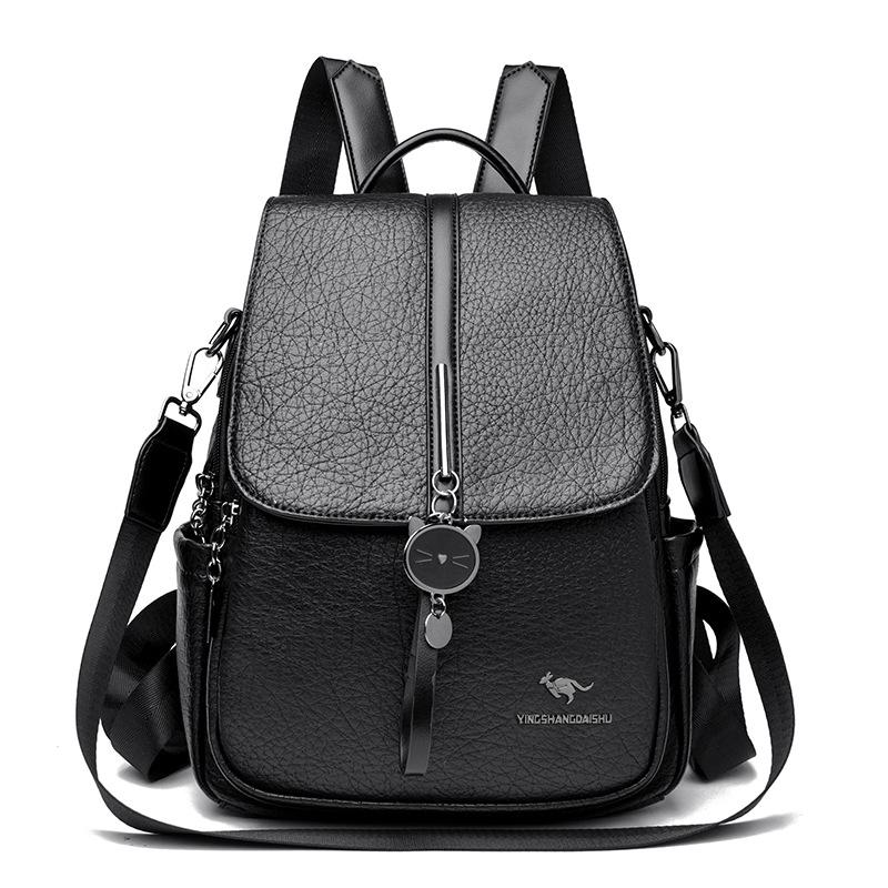 PU Backpack Women's Lightweight Backpack Multi-functional Shoulder Bag