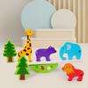 Montessori Sensory Toys Stacking Toys for Baby Rabbit Animal Balance Wooden Building Blocks Early Childhood Education Game Gift