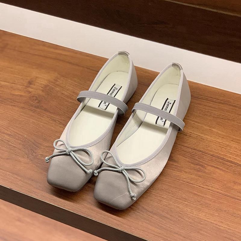 Fashion SUOJIALUN 2025 Spring New Candy Color Women Flat Shoes Fashion Round Toe Ladies Elegant Mary Jane Shoes Soft Ballerina Shoes