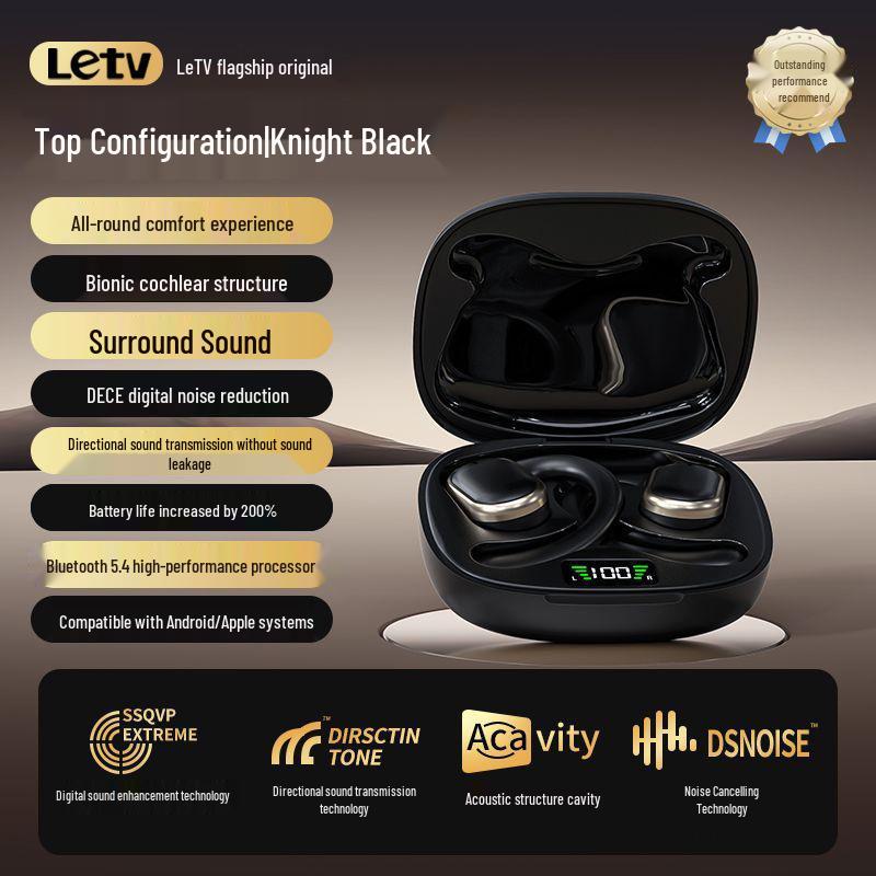 X93 Letv Wireless Bluetooth Noise-Cancelling Bone Conduction Over-Ear/In-Ear Headphones with Extended Battery Life