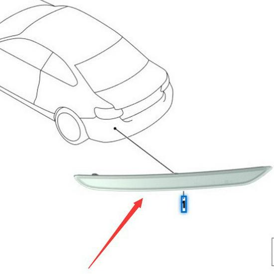 BMW 2-serie F22 Reflektorlist bakre stötfångare (Delar 63147295421 & 63147295422)