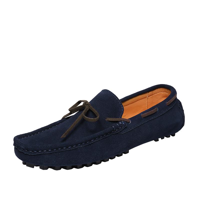 

Мода 2024 Лето Замшевые Лоферы Мужские Повседневные Матовые Мужская Обувь На Педали Мягкая Подошва Нескользящие Туфли для Вождения Элегантный Британский Стиль Коричневый 42 синий
